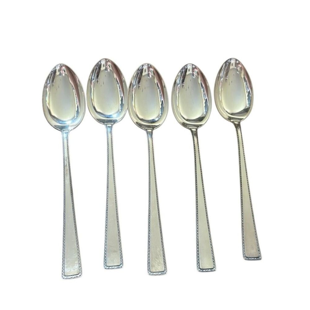Lot of 5 Vintage Alvin "Classic" Silverplate 8.5" Tablespoons (1920s)